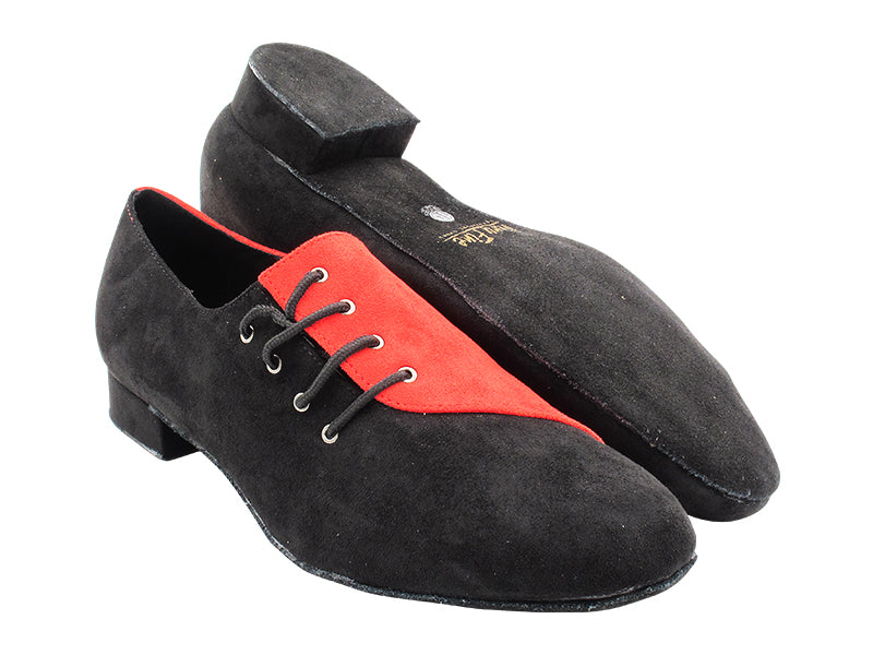 S2519 Black Oxford Nubuck_O_228 Red Velvet_I with Men 1" Standard Heel (2002) in the photo