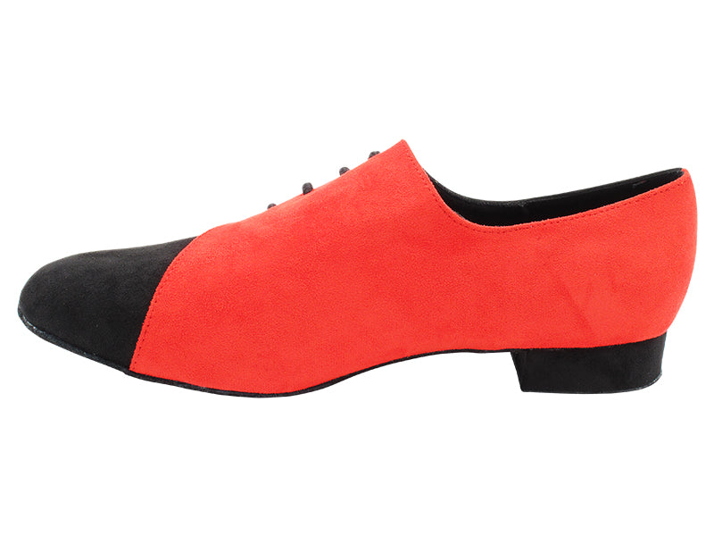 S2519 Black Oxford Nubuck_O_228 Red Velvet_I with Men 1" Standard Heel (2002) in the photo