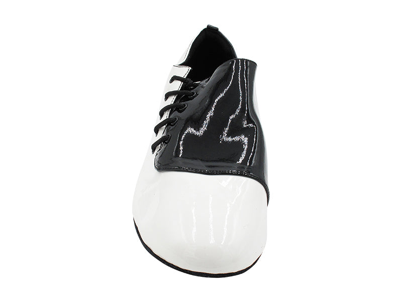 S2519 White Patent & Black Patent with 1" Standard Heel in the photo