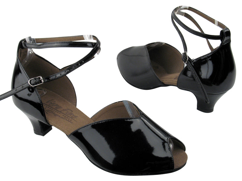 S2801 BA60 Black Patent with 1.2" Cuban heel in the photo