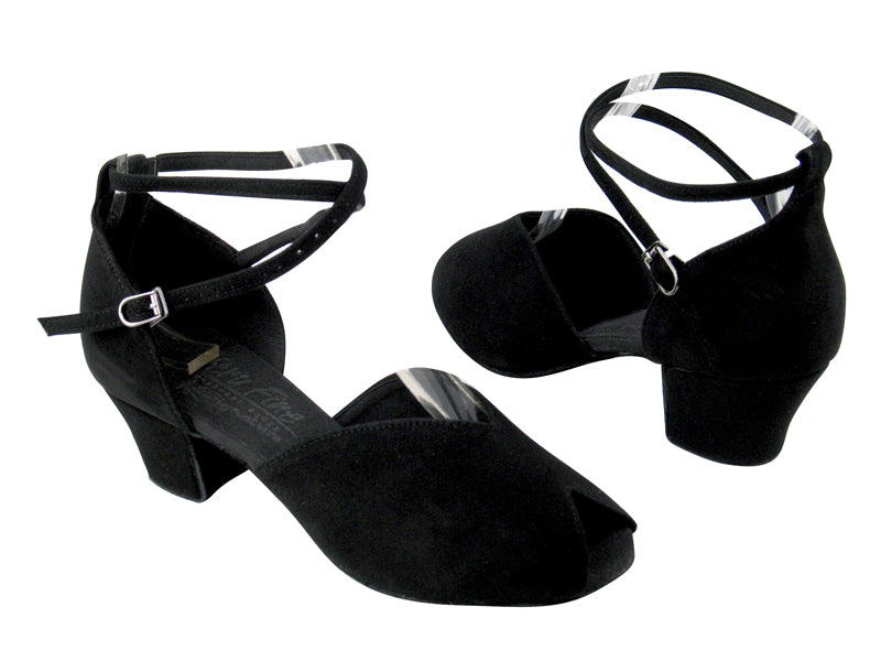 S2801 BF60 Black Nubuck with 1.6" Medium heel in the photo