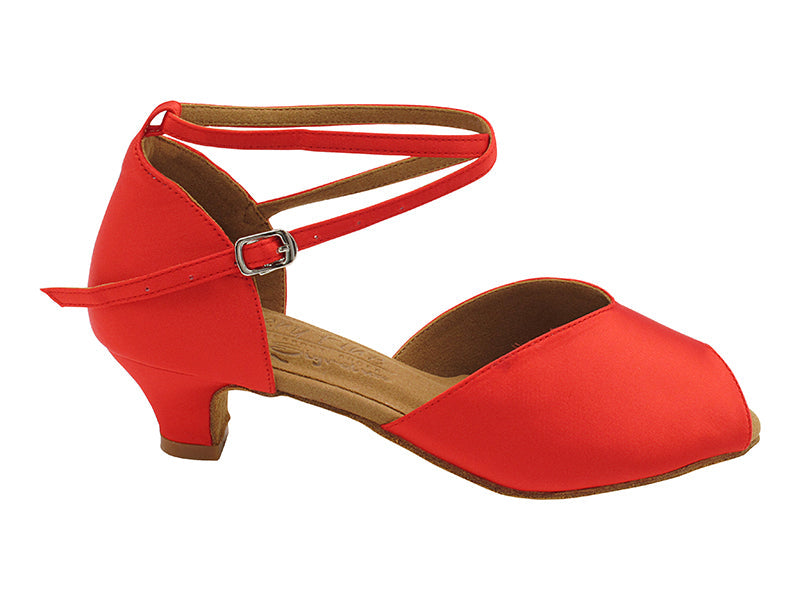 S2801 118 Red Satin with 1.2" Cuban Heel (CI) in the photo
