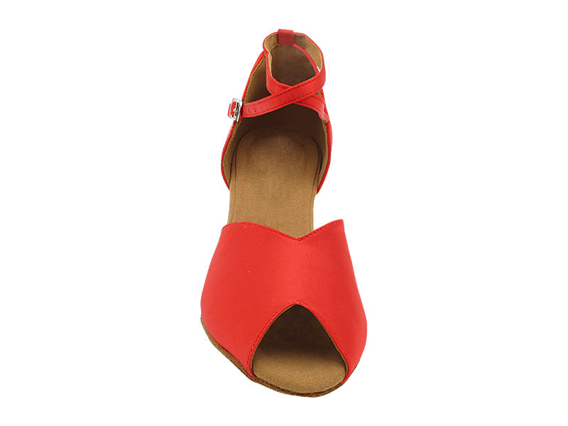 S2801 118 Red Satin with 1.2" Cuban Heel (CI) in the photo