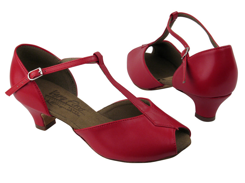 S2802 BB10 Red Leather with 1.2" Cuban heel in the photo