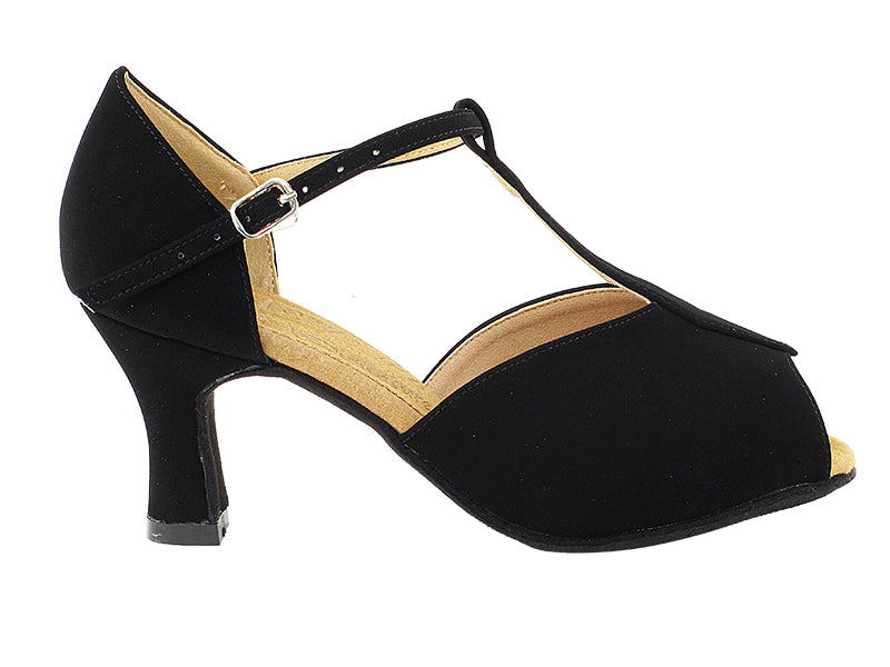 S2802 Black Nubuck Leather with 2.5" Heel in the photo