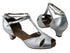 S2803 BB3 Silver Leather with 1.2" Cuban heel in the photo