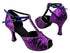 S2803 BH2 Purple Sparkle with 3" Flare heel in the photo