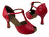S2804 BB10 Red Leather with 3" Flare heel in the photo