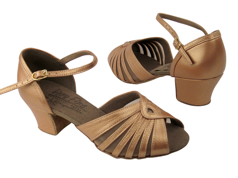 S2805 BC2 Tan Light Leather_Flesh Mesh with 1.6" Medium heel in the photo