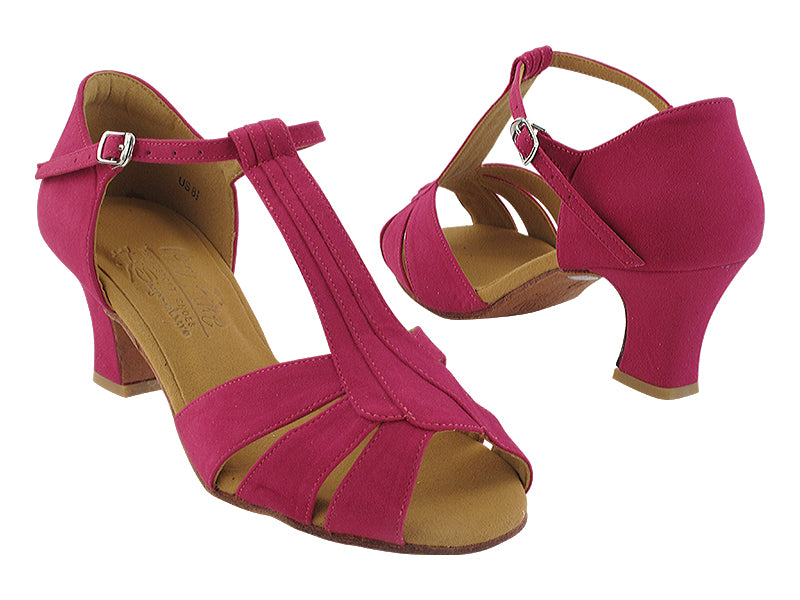 S2806 250 Peach Velvet with 1.2" Cuban Heel (CI) in the photo