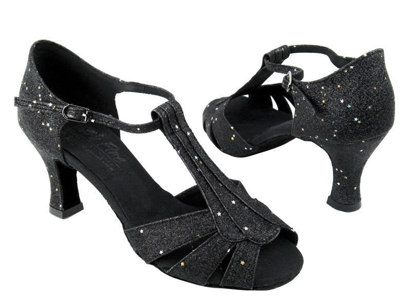 S2806 BH10 Black Glitter with 2.5" heel in the photo