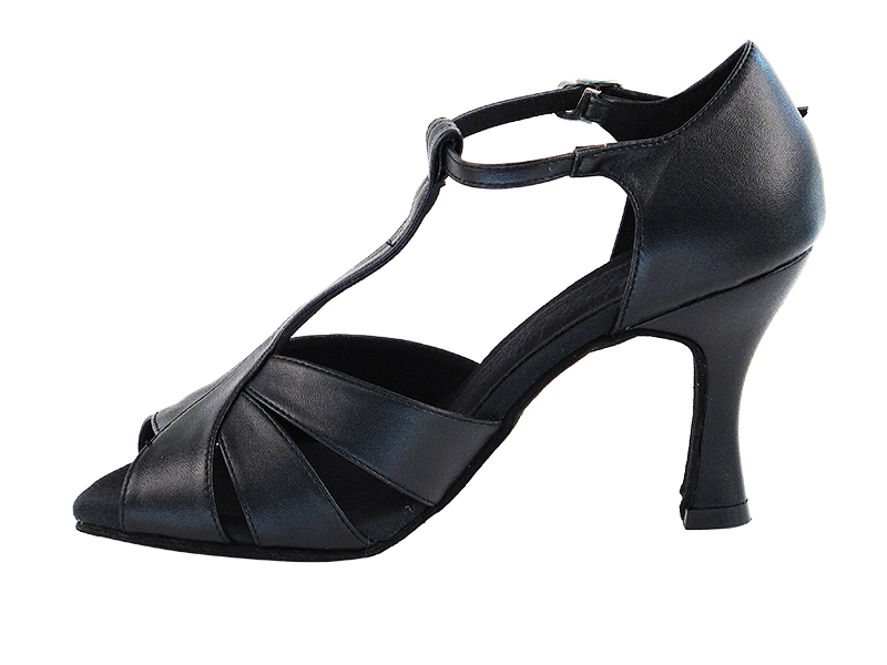 S2806 Black Leather with 3" Heel in the photo