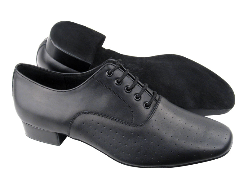 S305 Black Perforated Leather with 1" Standard heel in the photo