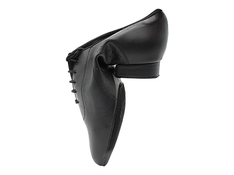 S309 Split Sole Black Leather with 1" heel in the photo