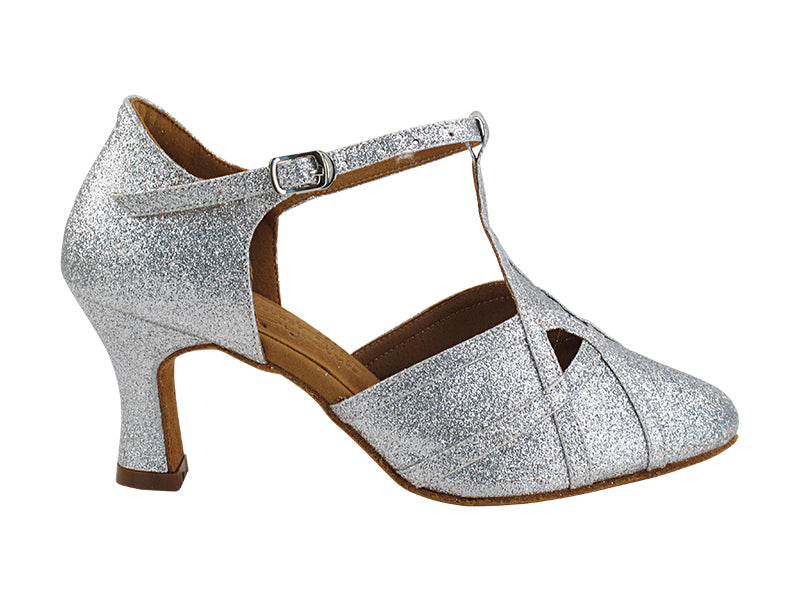 S3801 010 Silver Stardust with 2.5" Spool Heel (PG) in the photo