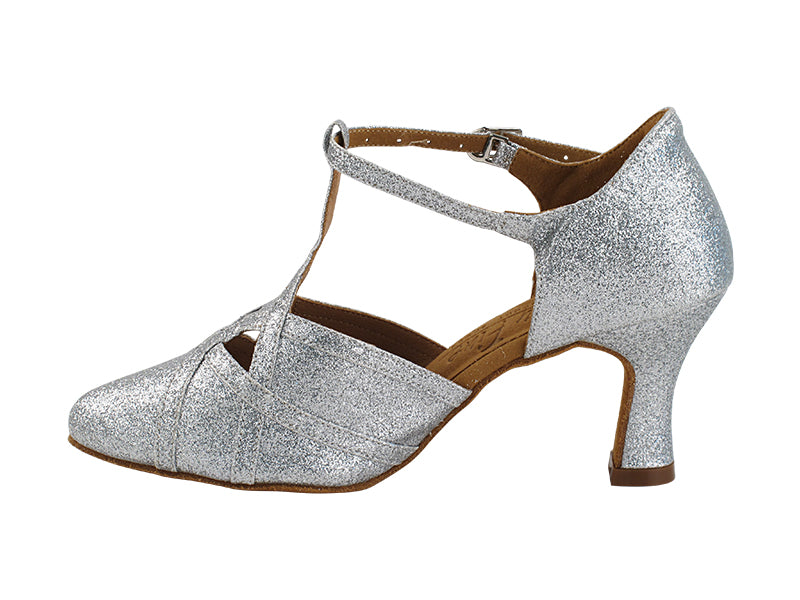 S3801 010 Silver Stardust with 2.5" Spool Heel (PG) in the photo