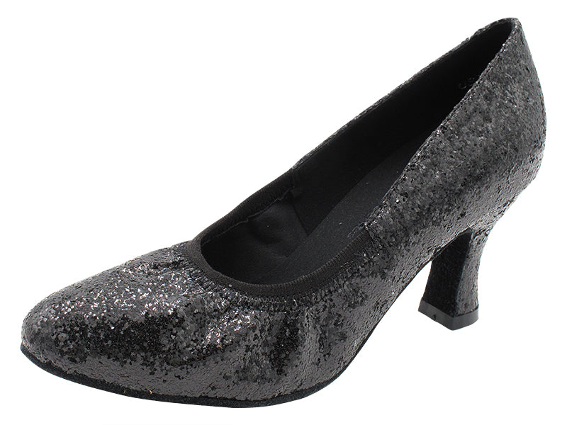 S9107 Black Sparkle with 2.5" Spool Heel (PG) in the photo