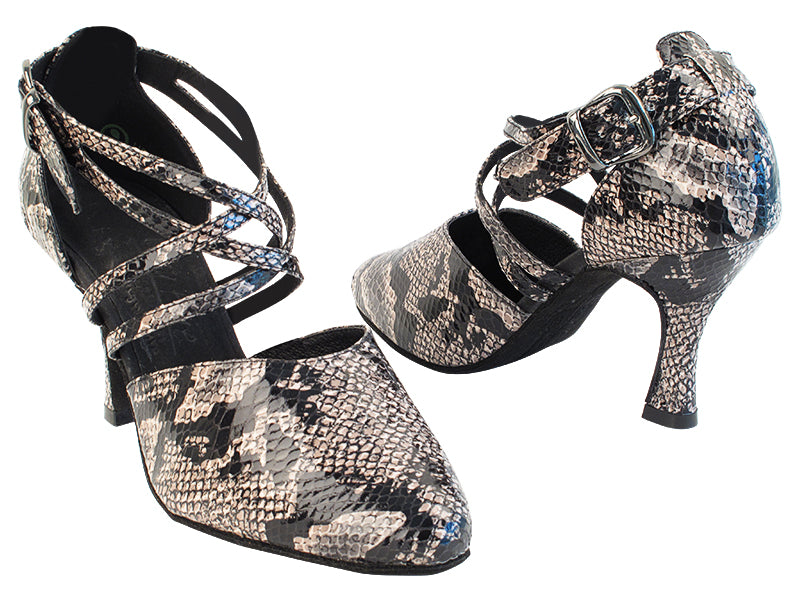 S9110 271 Brown Snake with 11006_2.75" Heel in the photo