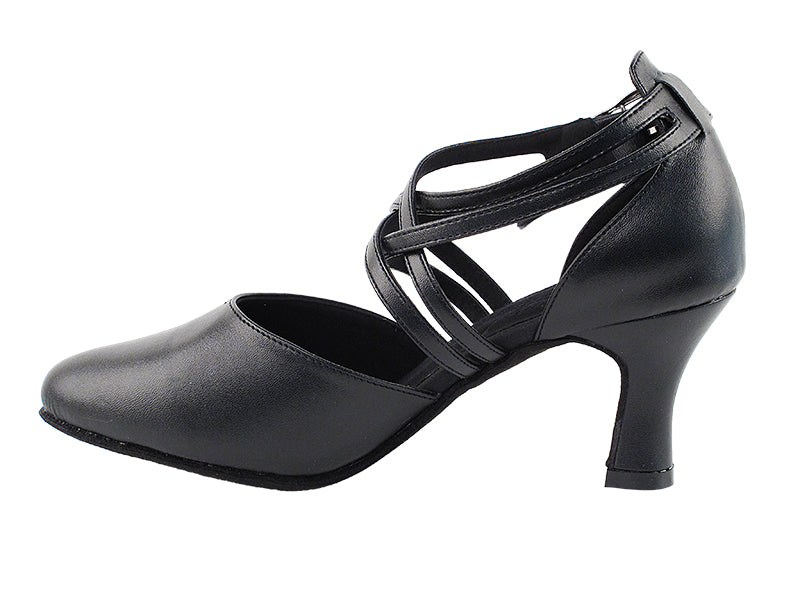 S9110 Black Leather with 2.5" Heel in the photo