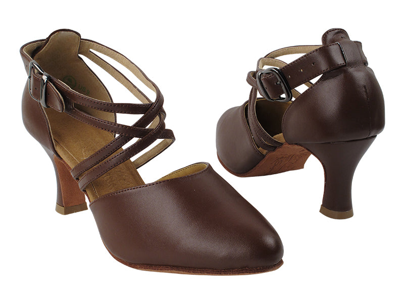 S9110 Dark Tan Leather with PG_11046_2.5" Heel in the photo