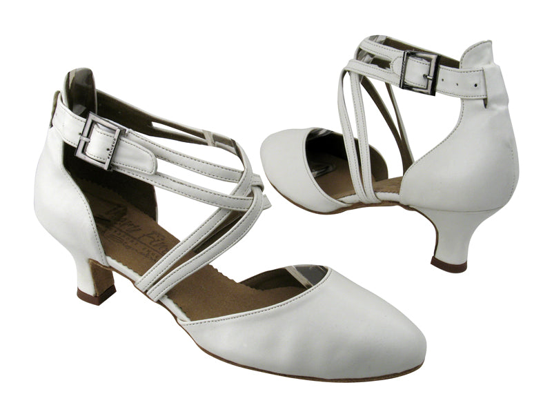 S9110 BA49 White Leather with 2" Slim Cuban heel in the photo