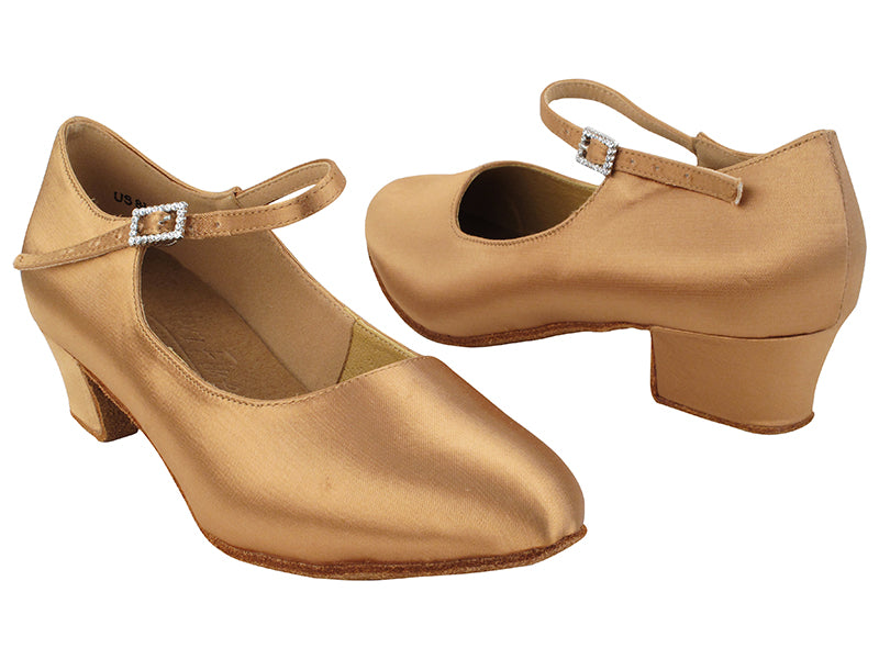 S9137 Tan Satin_1.5 inch Heel with 1.5" Heel (NTD) in the photo