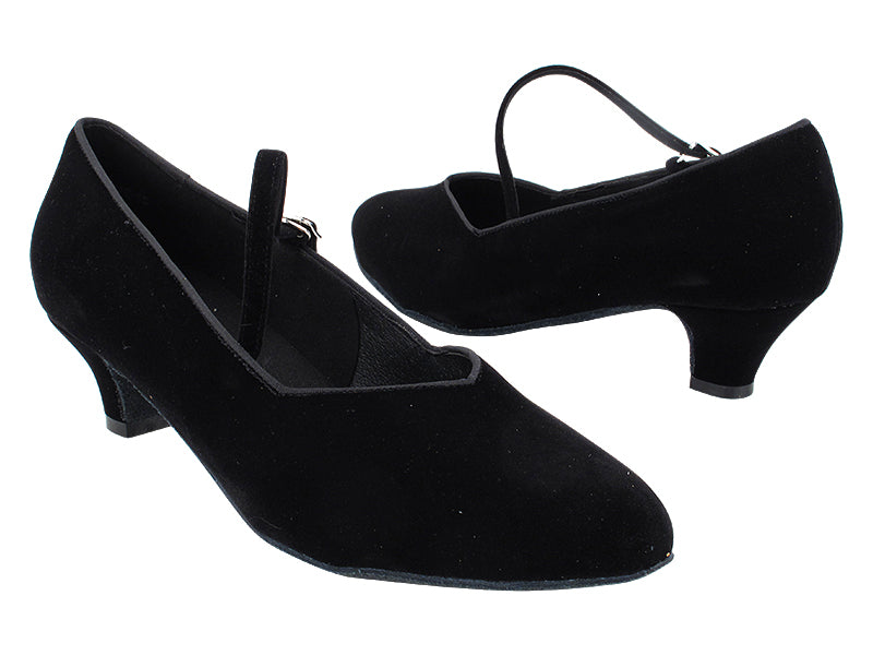S9138 254 Black Velvet with 1.2" Cuban Heel (CI) in the photo