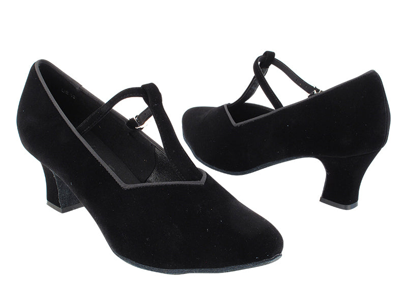 S9138T 254 Black Velvet with 2.2" TC Heel (318) in the photo