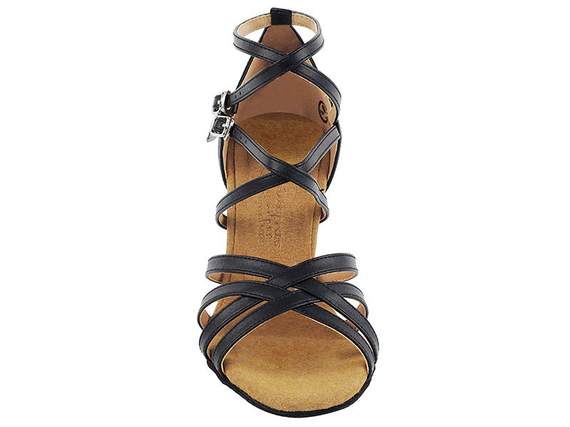 S9206 Black Leather with 3" Flare Heel in the picture