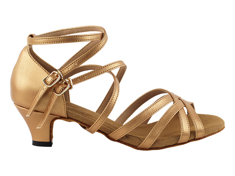 S9206 Copper Nude Leather & Cuban Heel