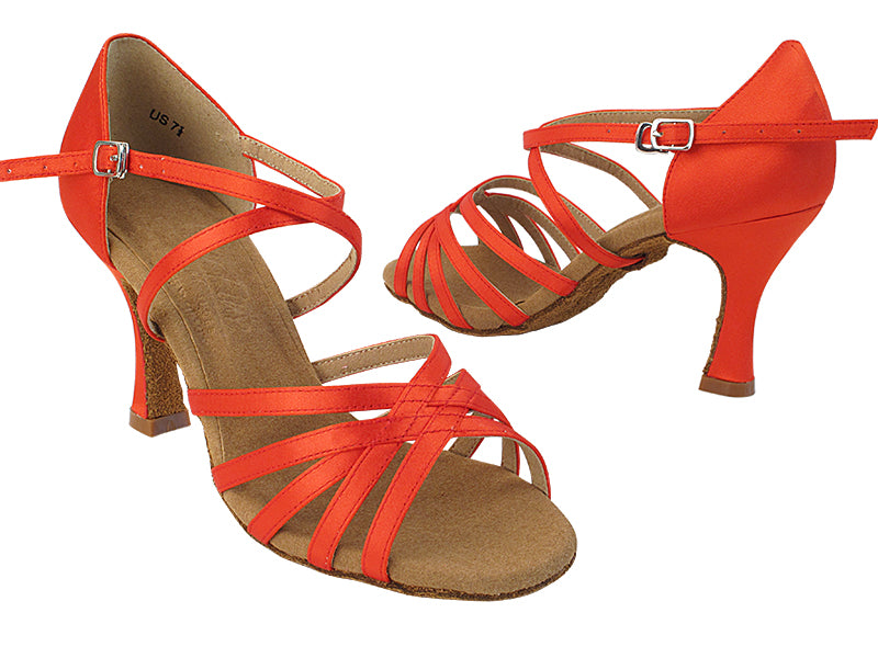 S9216 118 Red Satin with (YQG 11045) with 3 inch Heel in the photo