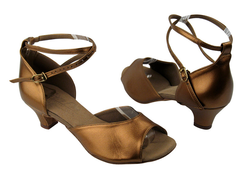 S9220 BA45 Dark Tan Gold Leather with 1.2" Cuban heel in the photo