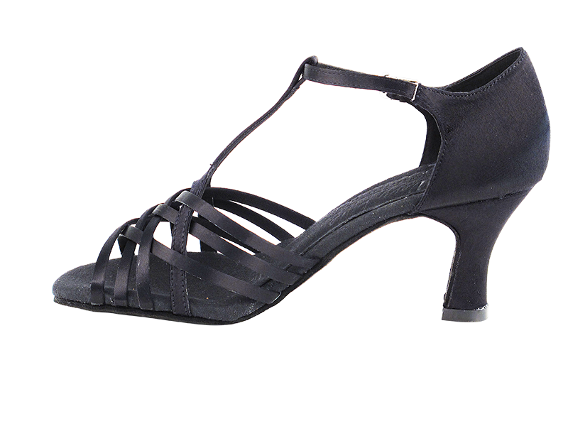 S92304 Black Satin with 2.5" Heel in the photo