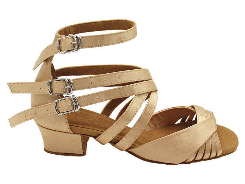 S92305B 283 Light Brown Satin with 1" Women Heel (8881) in the photo