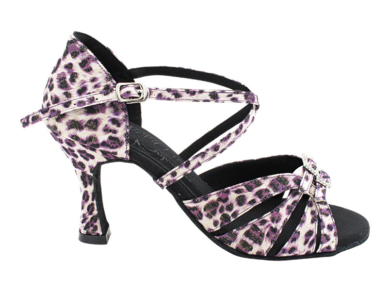 S92307 186 Purple Leopard with 3" Flare Heel (YQG) in the photo