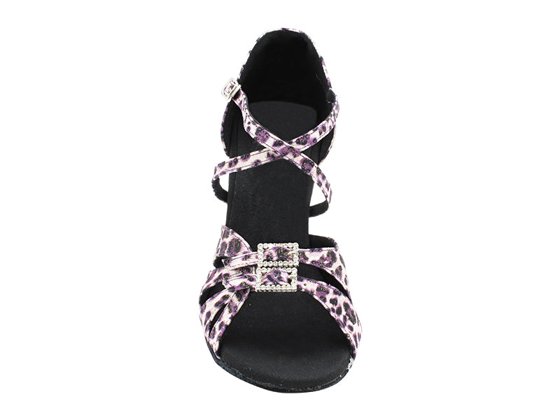 S92307 186 Purple Leopard with 3" Flare Heel (YQG) in the photo