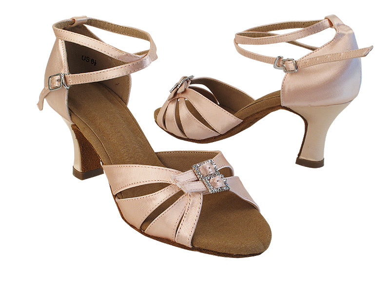S92307 215 Flesh Satin_X-Strap Ankle with Loop with (PG) 2.5" Heel in the photo