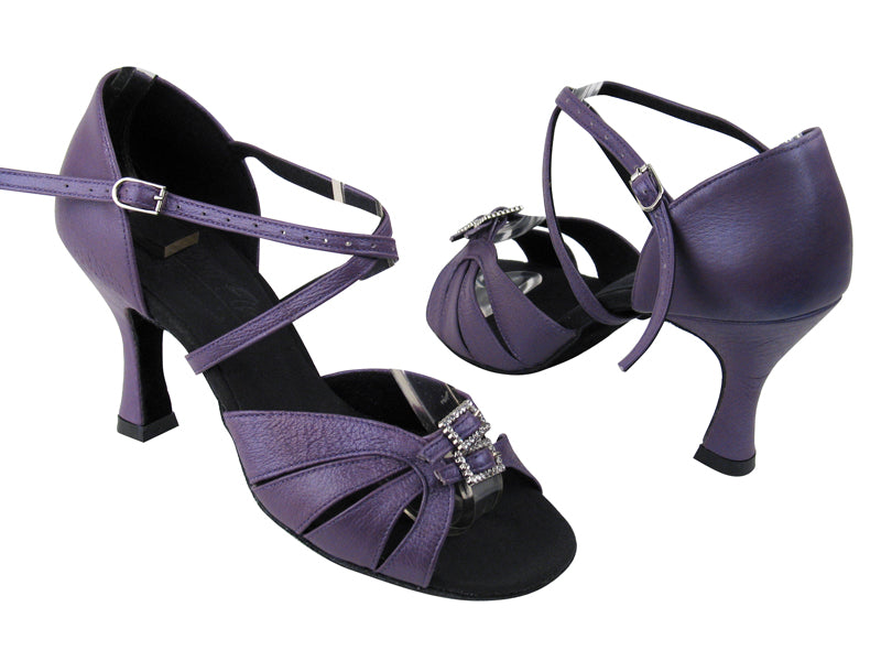 S92307 BC14 Light Purple Light Leather with 3" Flare heel in the photo