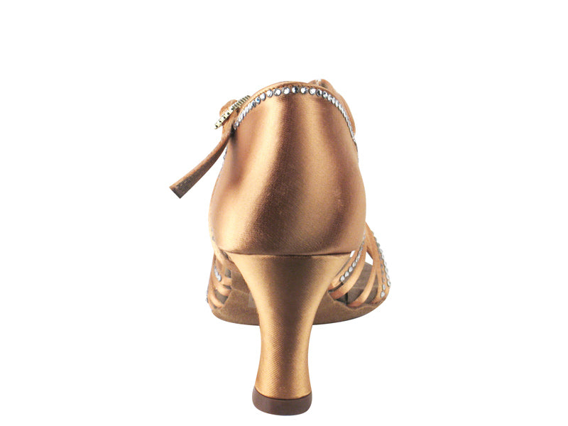 S92308 Tan Satin Rhinestone design A