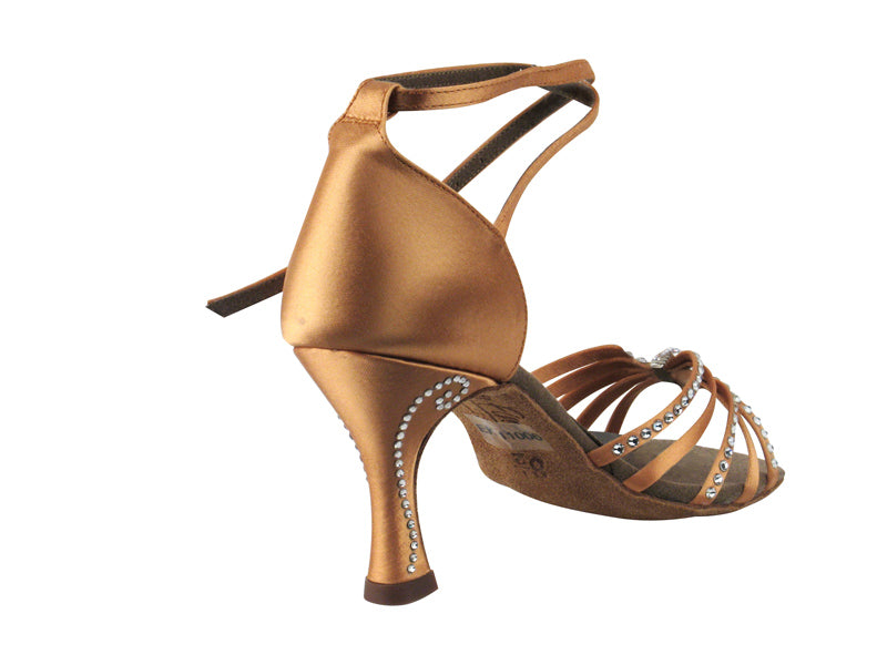 S92311 Tan Satin Rhinestone design B