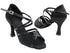 S92318 Black Satin_Black Patent Trim with 3" Flare Heel (YQG) in the photo