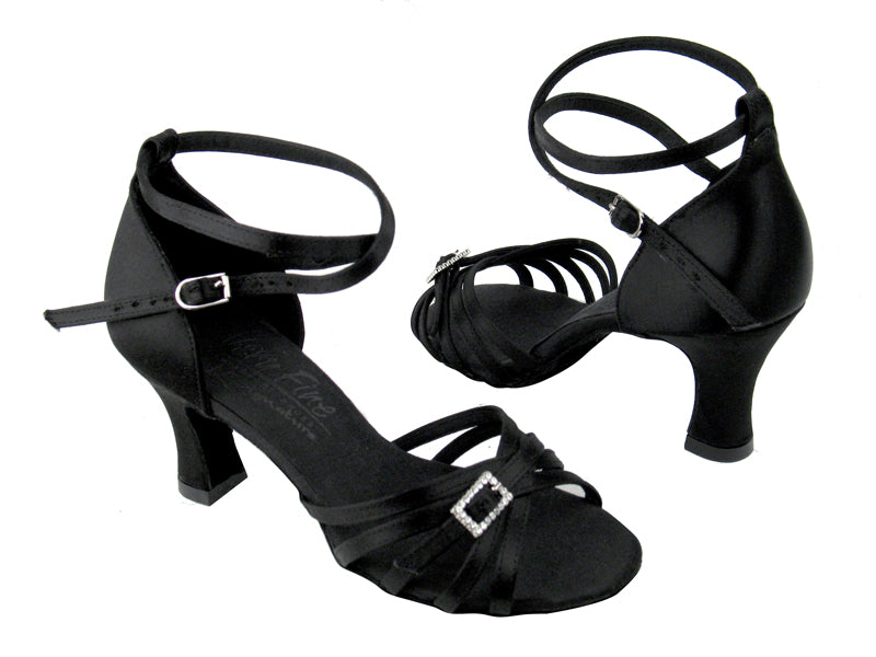 S92327 BD12 Black Satin with 2.5" heel in the photo