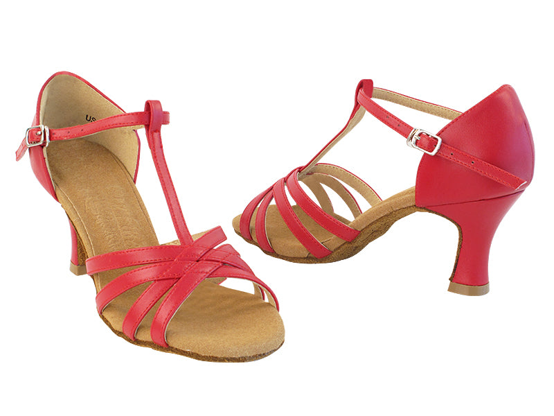 S9235 217 Red Leather with PG_11046_2.5" Heel in the photo