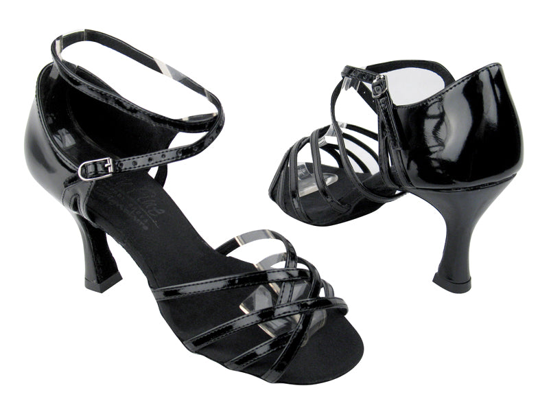 S9261 Black Patent with 3" Flare heel in the photo
