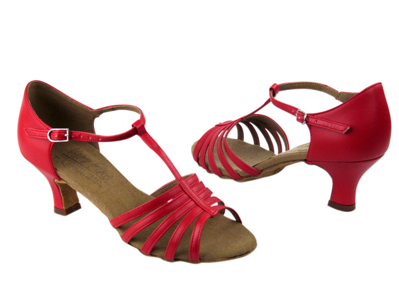 S9273 BB10 Red Leather with 2" Slim Cuban heel in the photo