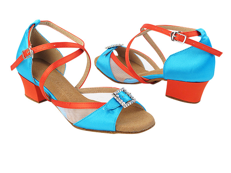 SERA1110 118 Red Satin_F_B_120 Blue Satin)_T_S_H_White Mesh with 1.5" Heel in the photo