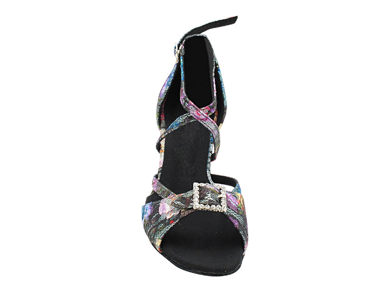 SERA1110 197 Flower Glitter Satin with 2.5" Heel (2040) in the photo