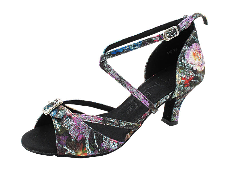 SERA1110 197 Flower Glitter Satin with 2.5" Heel (2040) in the photo