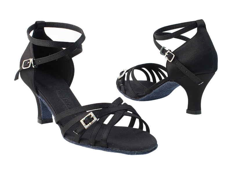 SERA1137 83 Black Satin with 2.5" heel in the photo