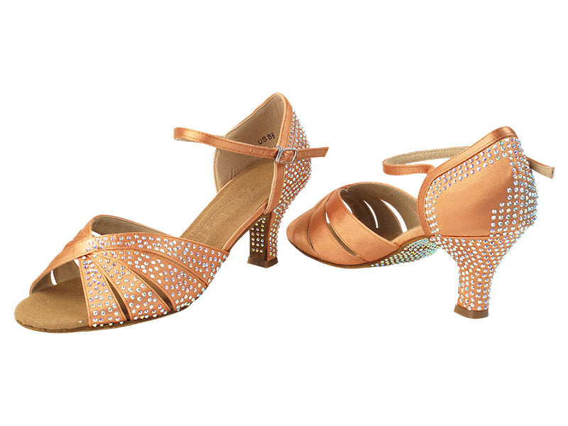 SERA1311CC Tan Satin with 2.5" Low Heel (2040) in the photo